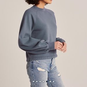 Blue Mini Mockneck Sweatshirt
